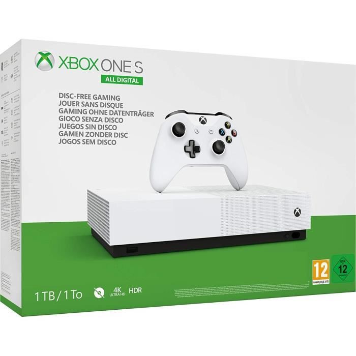 Console Microsoft Xbox One S All Digital 1 To Blanc