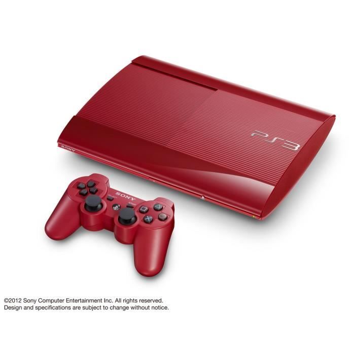 Console PS3 500 Go Slim Rouge +Manette DualShock 3