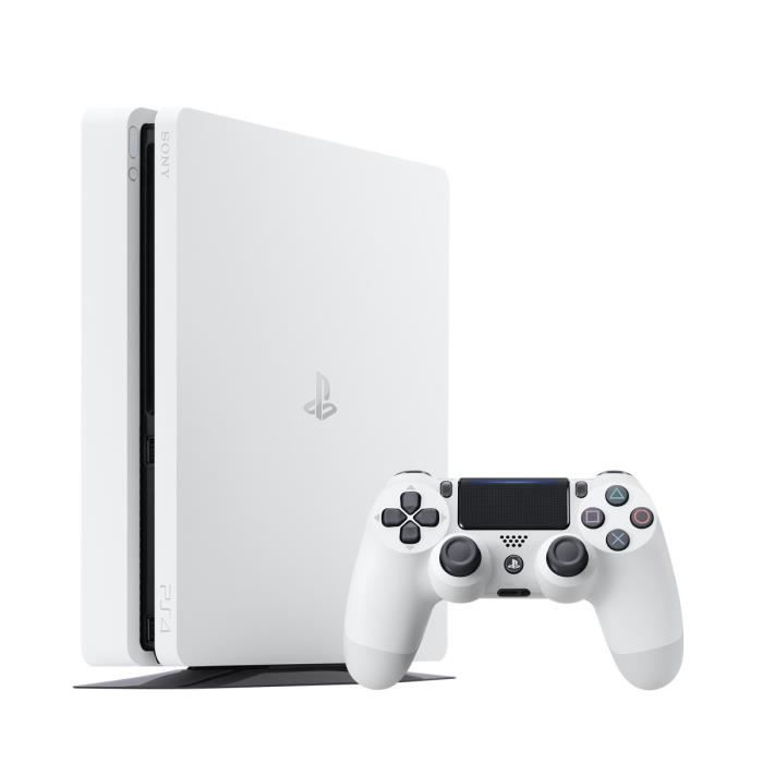 Console PS4 Slim 500Go Blanche/Glacier White - PlayStation Officiel