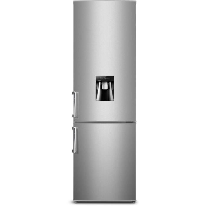 CONTINENTAL EDISON CEFC262DS - Réfrigérateur combiné - 262L (196L + 66L) - Froid statique - A+ - L 55 x H 180 cm - Silver