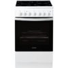 INDESIT IS5V4PHW/E - Cuisinière, Blanc, Table Vitrocéramique, 50cm, 4 zones de cuisson, Manettes, Four CN, Hydrolyse, 61L