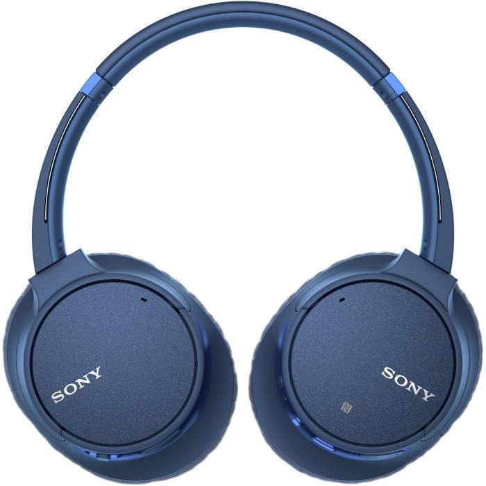 SONY WHCH700NL Casque Audio Bluetooth réduction de bruit - Autonomie 35h - Possibilité d’écoute filaire - Bleu